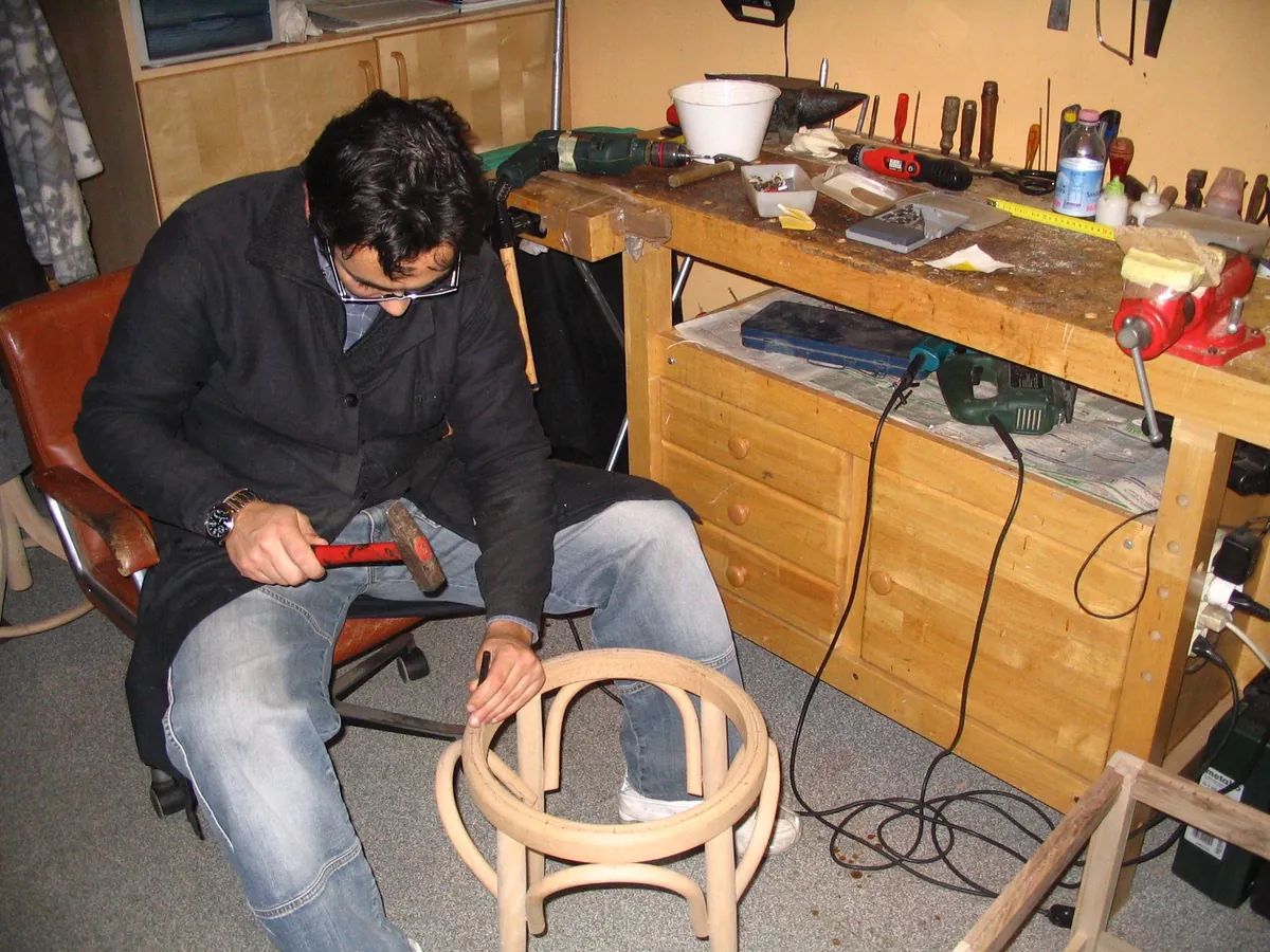 02 — THE VIENNA STOOL, FROM THE FLOOR UP — photograph